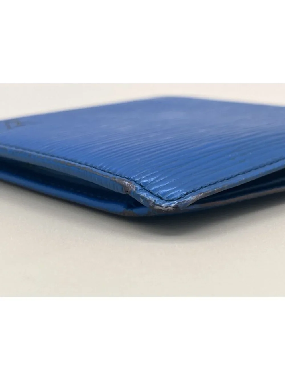 Louis Vuitton Blue Epi Leather Bifold Wallet With Coin Pocket